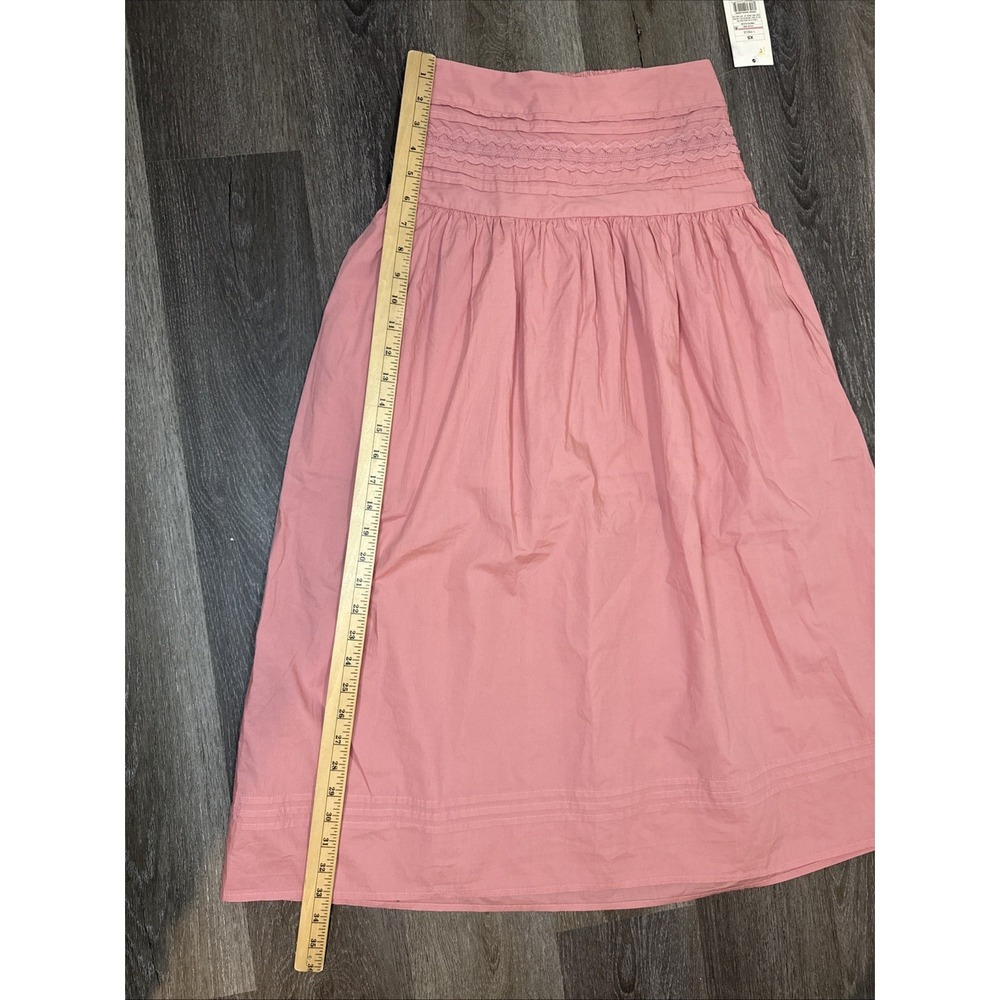 Women's Eyelet Midi Skirt -A New Day Pink Flowy Boho Size XS - Picture 6 of 10